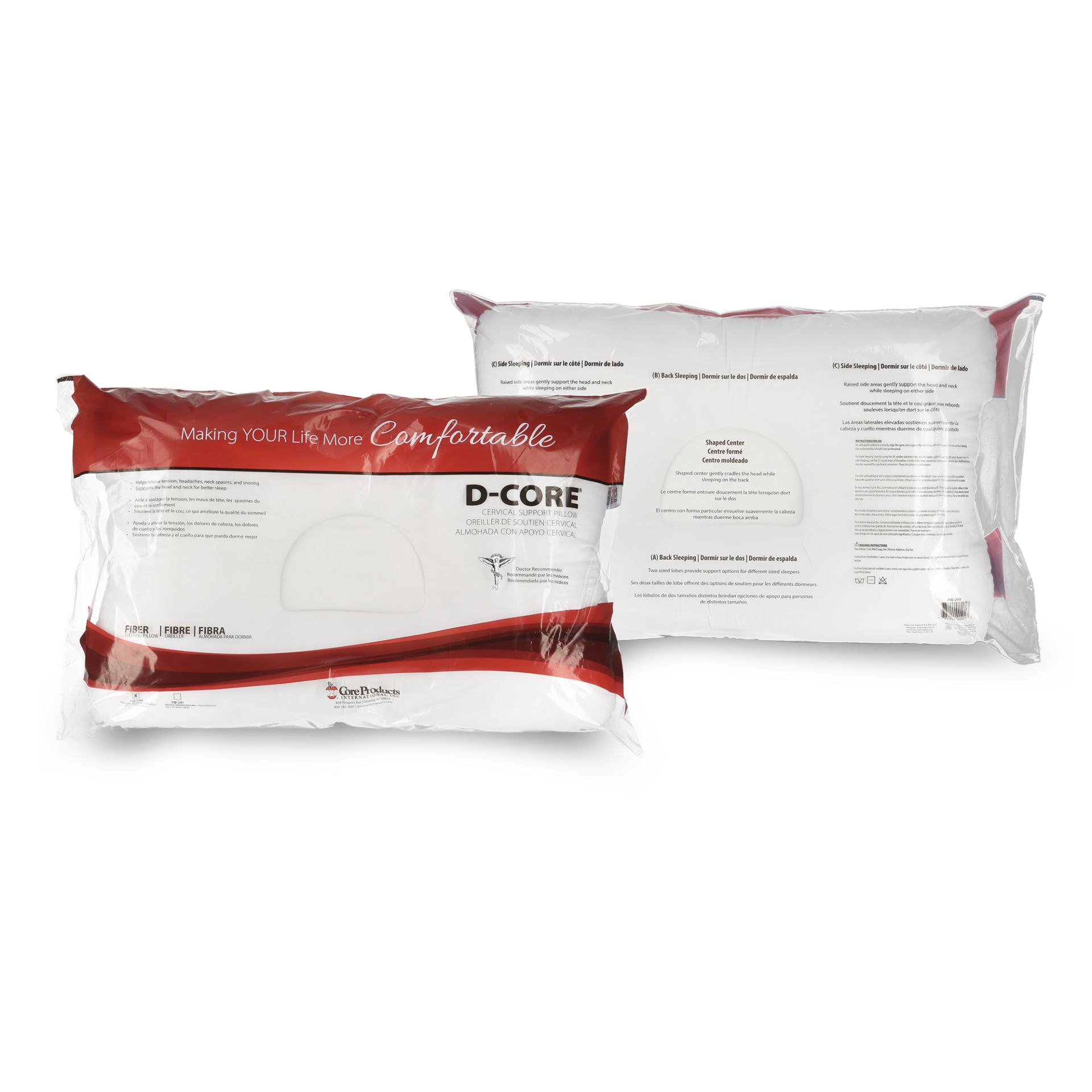 D-Core Cervical Support Pillow - Choice of Size D-Core Cervical Support Pillow - Choice of Size